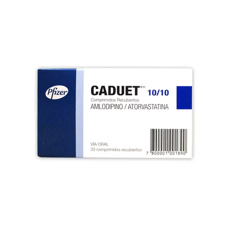 CADUET 10/10 AMLODIPINO / ATORVASTATINA 30 COMPRIMIDOS RECUBIERTOS
