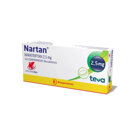 NARTAN (B) NARATRIPTAN 2.5MG 10 COMPRIMIDOS RECUBIERTOS