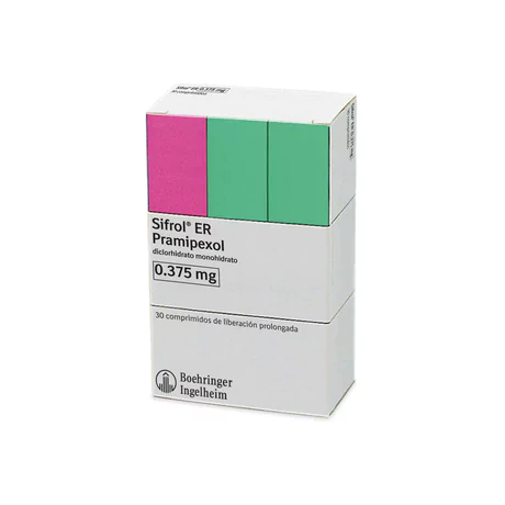 SIFROL ER (R) PRAMIPEXOL 0.375MG 30 COMPRIMIDOS PROLONGADOS