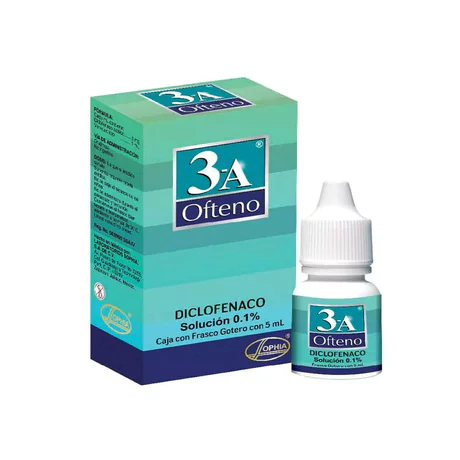 3-A OFTENO (B) DICLOFENACO SÓDICO 0.1% SOLUCIÓN OFTÁLMICA 5ML
