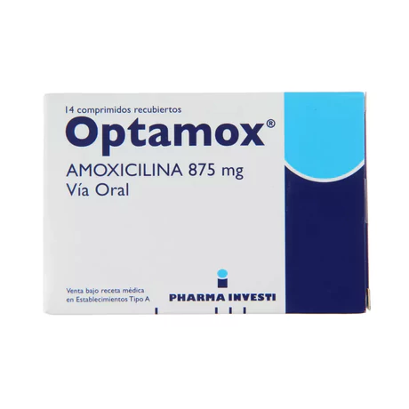 OPTAMOX AMOXICILINA 875MG 14 COMPRIMIDOS RECUBIERTOS