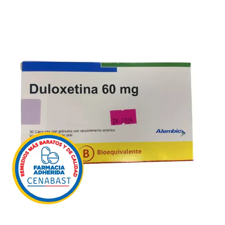 DULOXETINA (B) 60MG 30 CÁPSULAS RECUBIERTAS - CENABAST