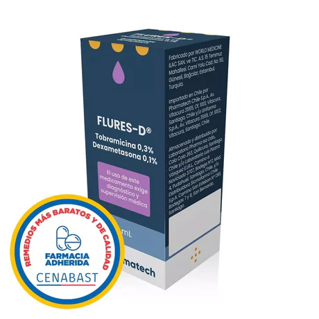 FLURES-D DEXAMETASONA / TOBRAMICINA SOLUCIÓN OFTÁLMICA 5ML - CENABAST
