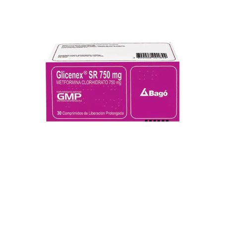 GLICENEX SR (B) METFORMINA 750MG 30 COMPRIMIDOS PROLONGADOS
