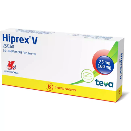 HIPREX V (B) VALSARTAN 25/160 X 30 COMPRIMIDOS RECUBIERTOS