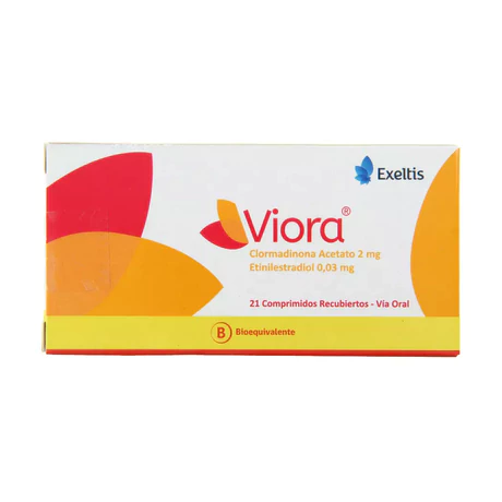 VIORA (B) CLORMADINONA / ETINILESTRADIOL 21 COMPRIMIDOS RECUBIERTOS