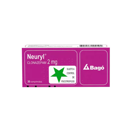 NEURYL (B) CLONAZEPAM 2MG 30 COMPRIMIDOS