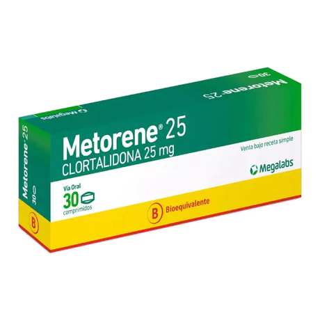 METORENE (B) CLORTALIDONA 25MG 30 COMPRIMIDOS