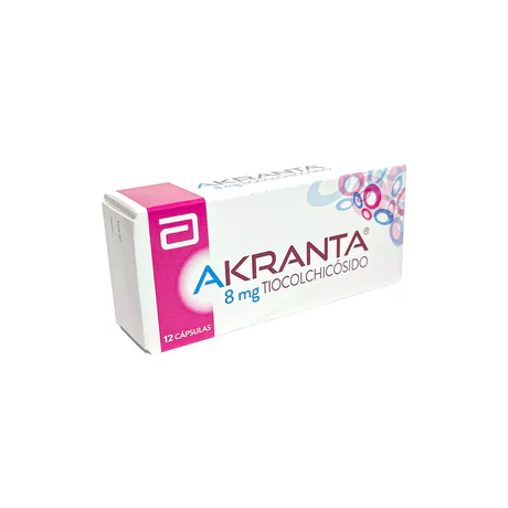 AKRANTA TIOCOLCHICÓSIDO 8MG 12 CÁPSULAS