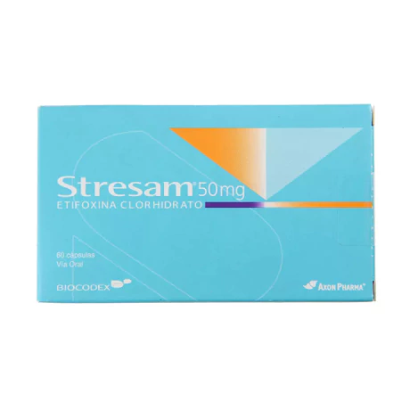 STRESAM ETIFOXINA 50MG 60 CÁPSULAS