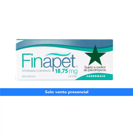 FINAPET (B) FENTERMINA CLORHIDRATO 18.75MG 30 CÁPSULAS