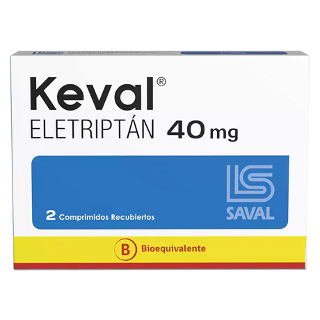 KEVAL ELETRIPTÁN 40MG 2 COMPRIMIDOS RECUBIERTOS