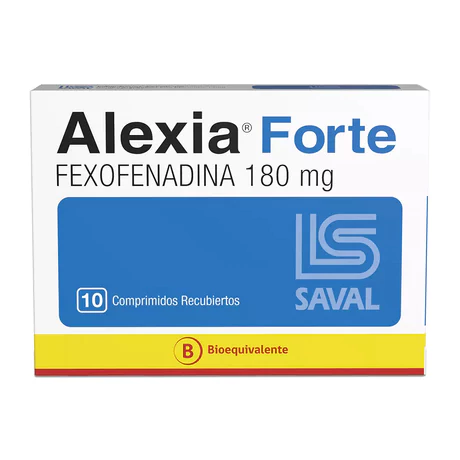 ALEXIA FORTE (B) FEXOFENADINA 180MG 10 COMPRIMIDOS RECUBIERTOS