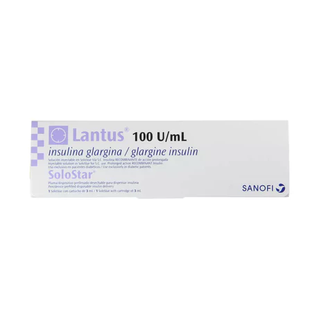 LANTUS SOLOSTAR INSULINA GLARGINA 100UI/ML INYECTABLE 1 CARTUCHO