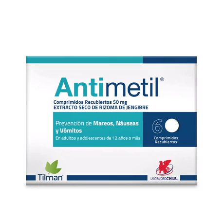 ANTIMETIL EXTRACTO DE JENGIBRE 6 COMPRIMIDOS RECUBIERTOS