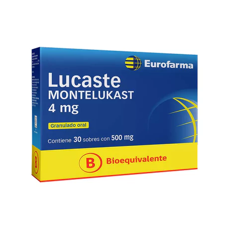 LUCASTE (B) MONTELUKAST 4MG GRANULADO ORAL 30 SOBRES