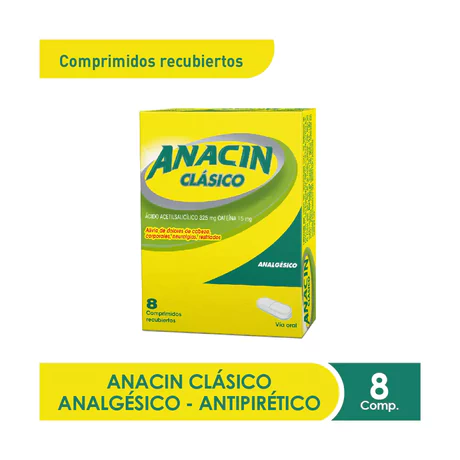 ANACIN CLÁSICO 8 COMPRIMIDOS RECUBIERTOS