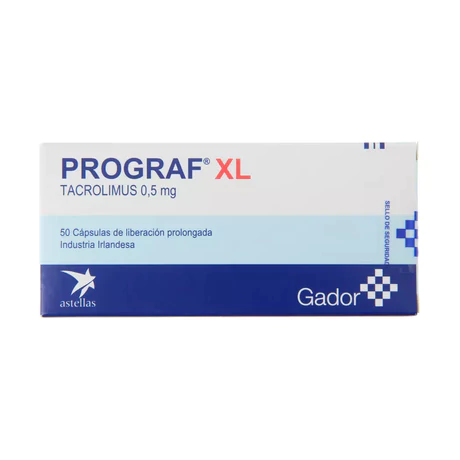 PROGRAF XL (R) TACROLIMUS 0.5MG 50 CÁPSULAS PROLONGADAS