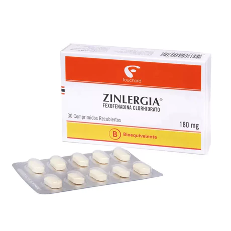 ZINLERGIA (B) FEXOFENADINA 180MG 30 COMPRIMIDOS RECUBIERTOS