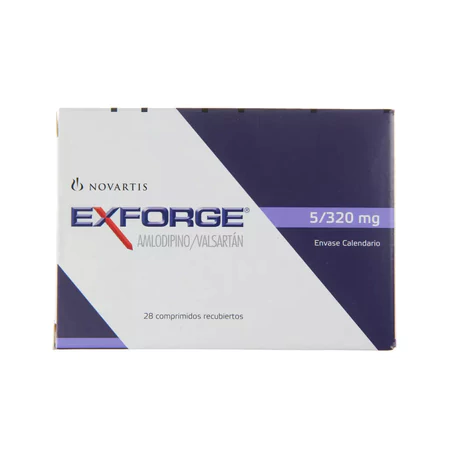 EXFORGE 5/320 AMLODIPINO / VALSARTAN 28 COMPRIMIDOS RECUBIERTOS