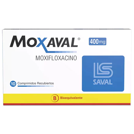 MOXAVAL (B) MOXIFLOXACINO 400MG 10 COMPRIMIDOS RECUBIERTOS