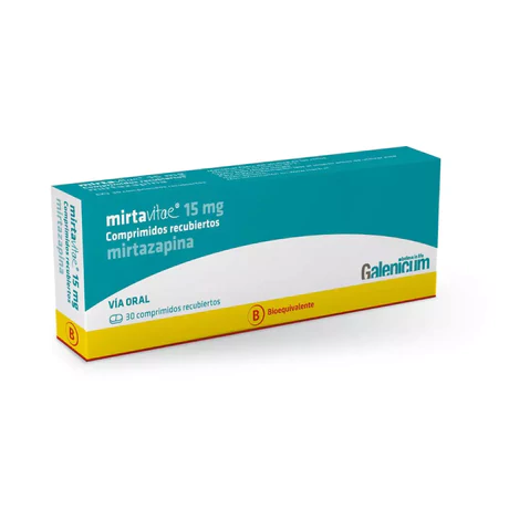 MIRTAVITAE (B) MIRTAZAPINA 15MG 30 COMPRIMIDOS RECUBIERTOS