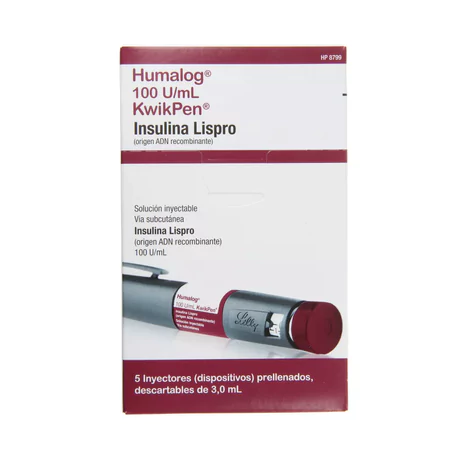 HUMALOG KWIKPEN INSULINA LISPRO 100UI/ML 5 INYECTORES PRELLENADOS