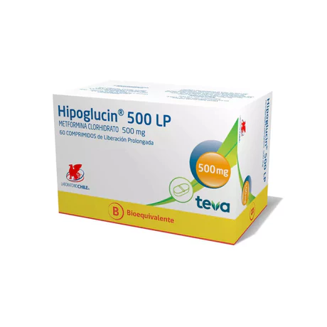 HIPOGLUCIN LP (B) METFORMINA 500MG 60 COMPRIMIDOS PROLONGADOS