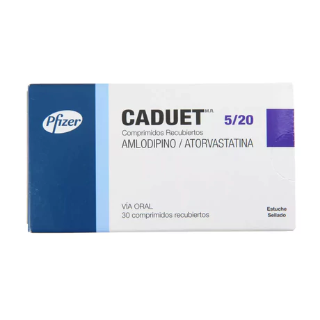 CADUET 5/20 AMLODIPINO / ATORVASTATINA 30 COMPRIMIDOS RECUBIERTOS