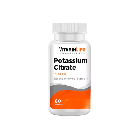 VITAMINLIFE POTASSIUM CITRATE 500MG 60 CÁPSULAS