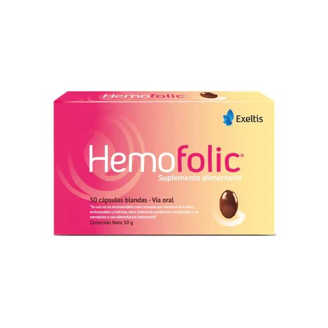 HEMOFOLIC ÁCIDO FÓLICO / HIERRO 30 CÁPSULAS