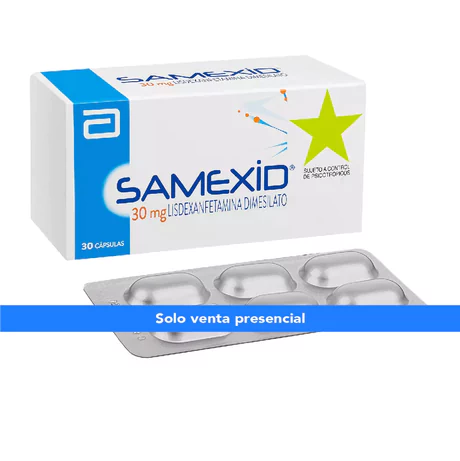 SAMEXID LISDEXANFETAMINA 30MG 30 CÁPSULAS