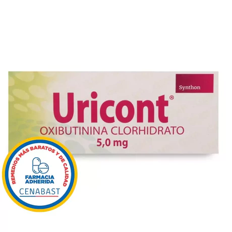 URICONT OXIBUTININA 5MG 40 COMPRIMIDOS - CENABAST