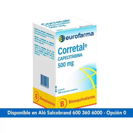 CORRETAL (B) CAPECITABINA 500MG 120 COMPRIMIDOS RECUBIERTOS