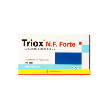TRIOX N.F. FORTE NAPROXENO SÓDICO 550MG 10 COMPRIMIDOS RECUBIERTOS