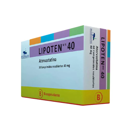 LIPOTEN (B) ATORVASTATINA 40MG 30 COMPRIMIDOS RECUBIERTOS