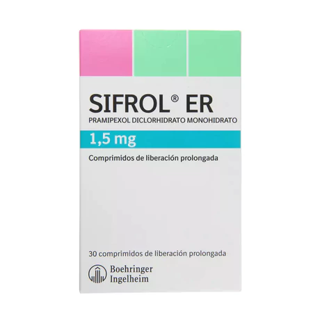 SIFROL ER (R) PRAMIPEXOL 1.5MG 30 COMPRIMIDOS PROLONGADOS