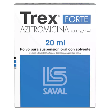 TREX FORTE AZITROMICINA 400MG/5ML SUSPENSIÓN ORAL 20ML