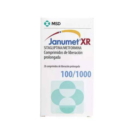 JANUMET XR SITAGLIPTINA / METFORMINA 100/1000 28 COMPRIMIDOS RECUBIERTOS