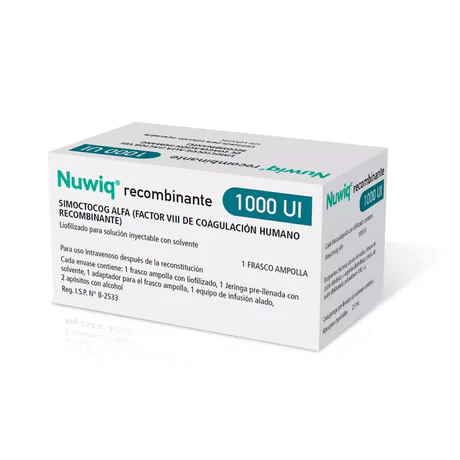 NUWIQ 1000UI RECOMBINANTE INYECTABLE 1 FRASCO-AMPOLLA