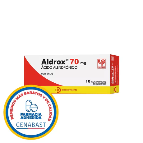 ALDROX (B) ÁCIDO ALENDRÓNICO 70MG 10 COMPRIMIDOS RECUBIERTOS - CENABAST