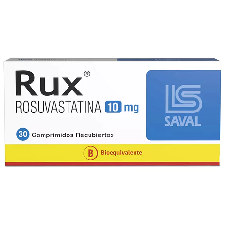 RUX (B) ROSUVASTATINA 10MG 30 COMPRIMIDOS RECUBIERTOS