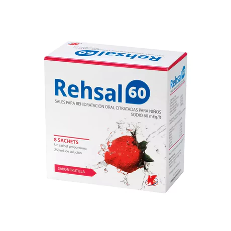 REHSAL 60 SALES HIDRATANTES 8 SOBRES FRUTILLA