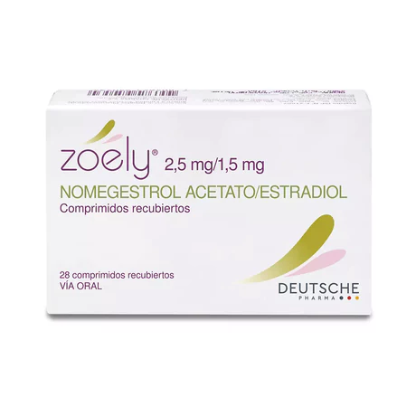 ZOELY ESTRADIOL / NOMEGESTROL 28 COMPRIMIDOS RECUBIERTOS