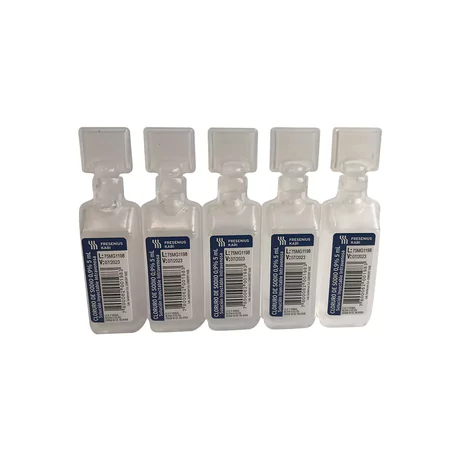 CLORURO DE SODIO 0.9% 5ML INYECTABLE 5 AMPOLLAS