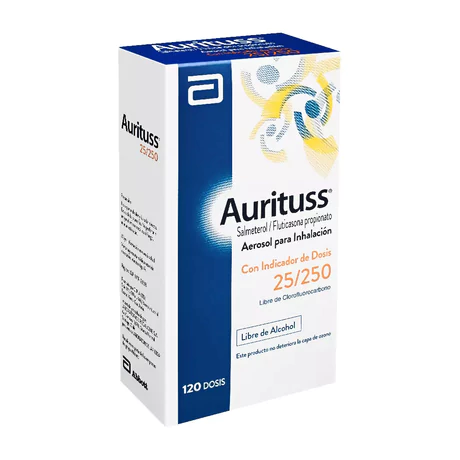 AURITUSS SALMETEROL / FLUTICASONA 25/250 INHALADOR 120 DOSIS