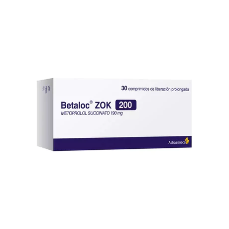 BETALOC ZOK METOPROLOL 200MG 30 COMPRIMIDOS PROLONGADOS