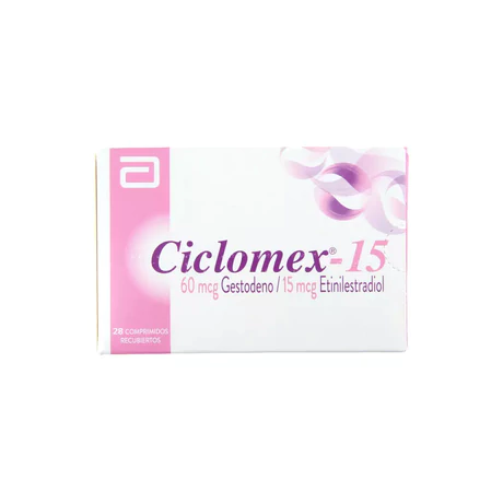 CICLOMEX-15 ETINILESTRADIOL / GESTODENO 28 COMPRIMIDOS RECUBIERTOS
