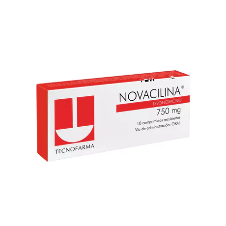 NOVACILINA (B) LEVOFLOXACINO 750MG 10 COMPRIMIDOS RECUBIERTOS