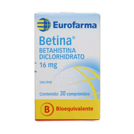BETINA (B) BETAHISTINA 16MG 30 COMPRIMIDOS